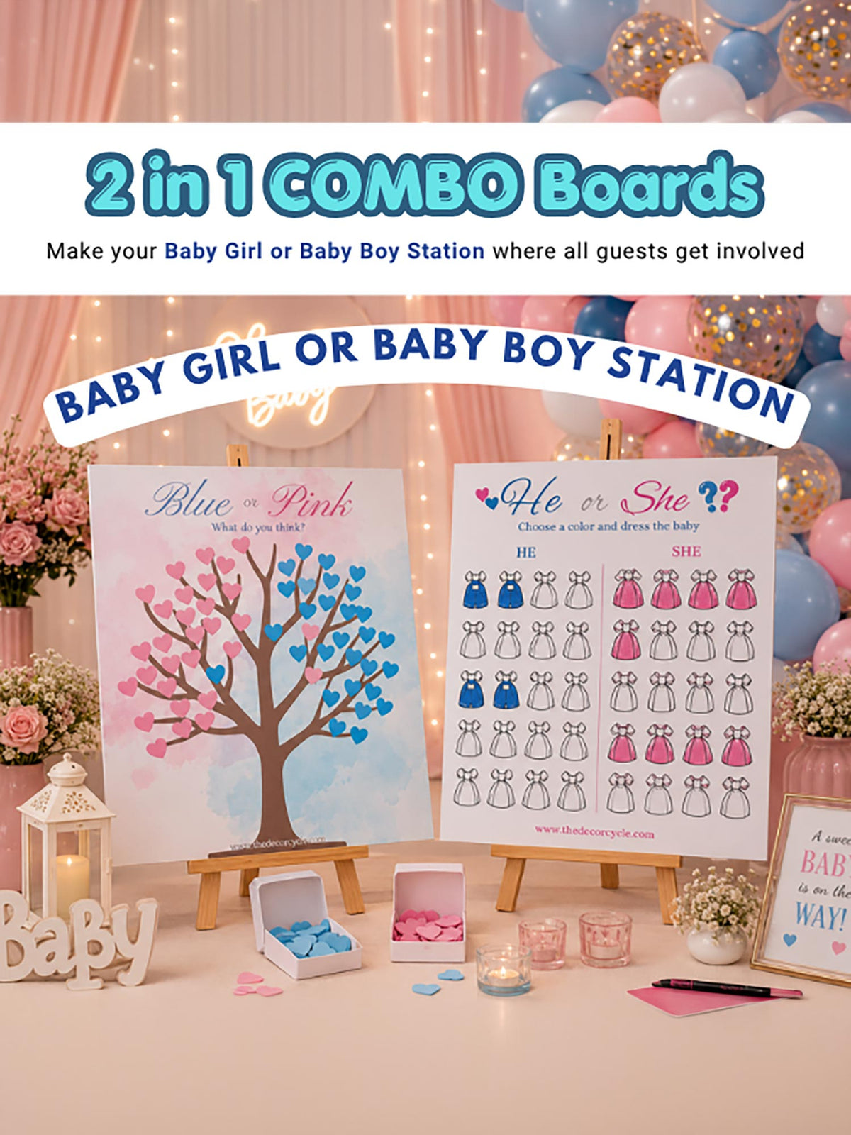 Girl or Boy Combo games of 2 (Create a He or She Station)