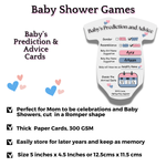 Baby Shower Cards (Romper Shape,White)