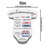 Baby Shower Cards (Romper Shape,White)