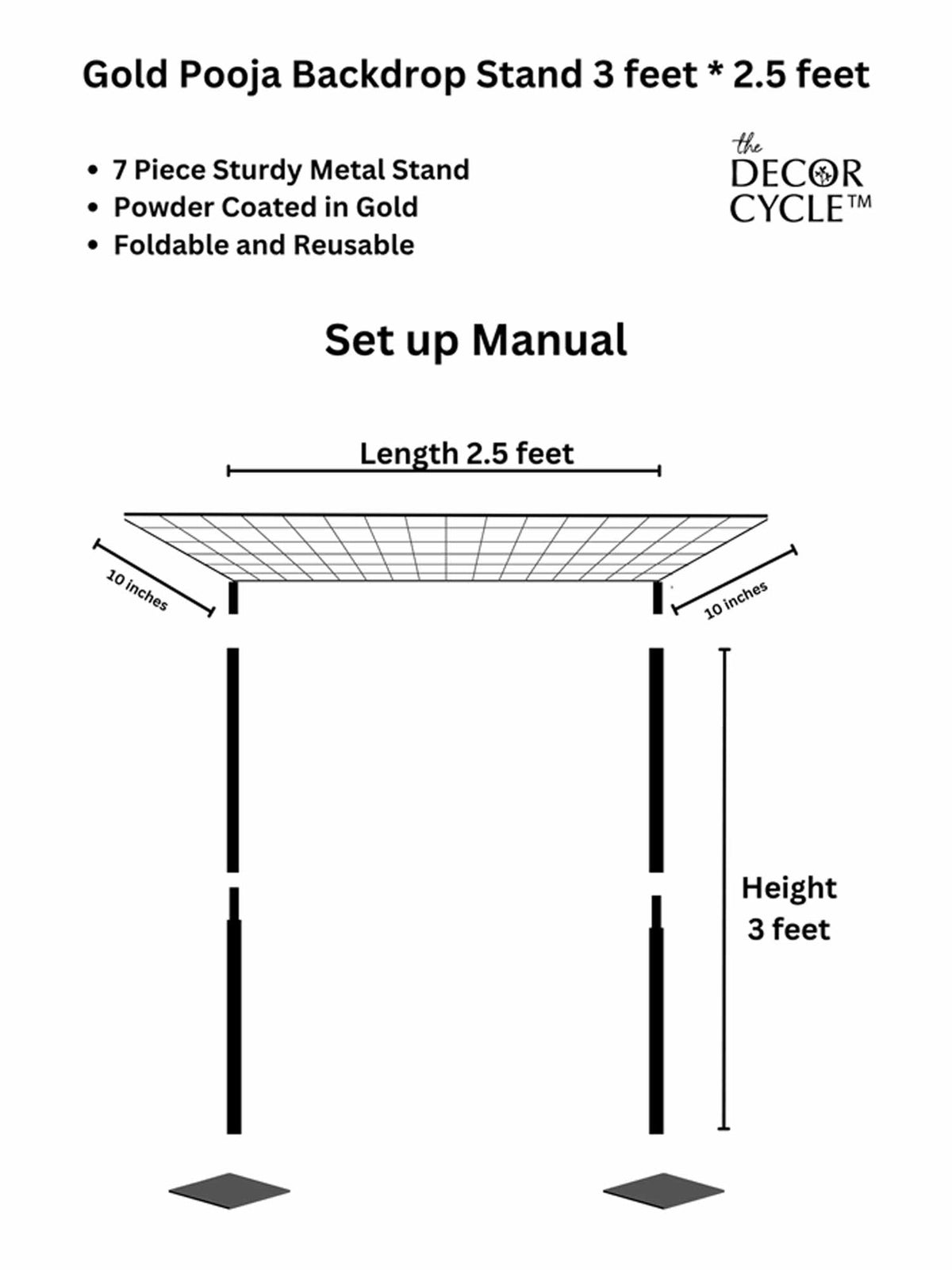 Pooja Backdrop Stand - The Decor Cycle
