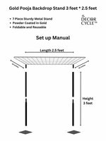 Pooja Backdrop Stand - The Decor Cycle