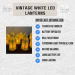 Vintage LED Lanterns White