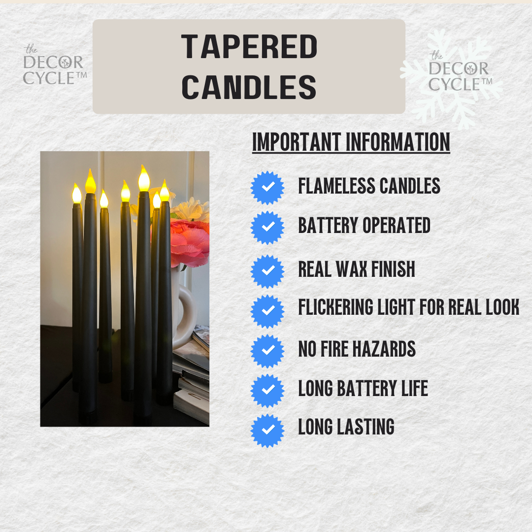 Black Tapered Candles