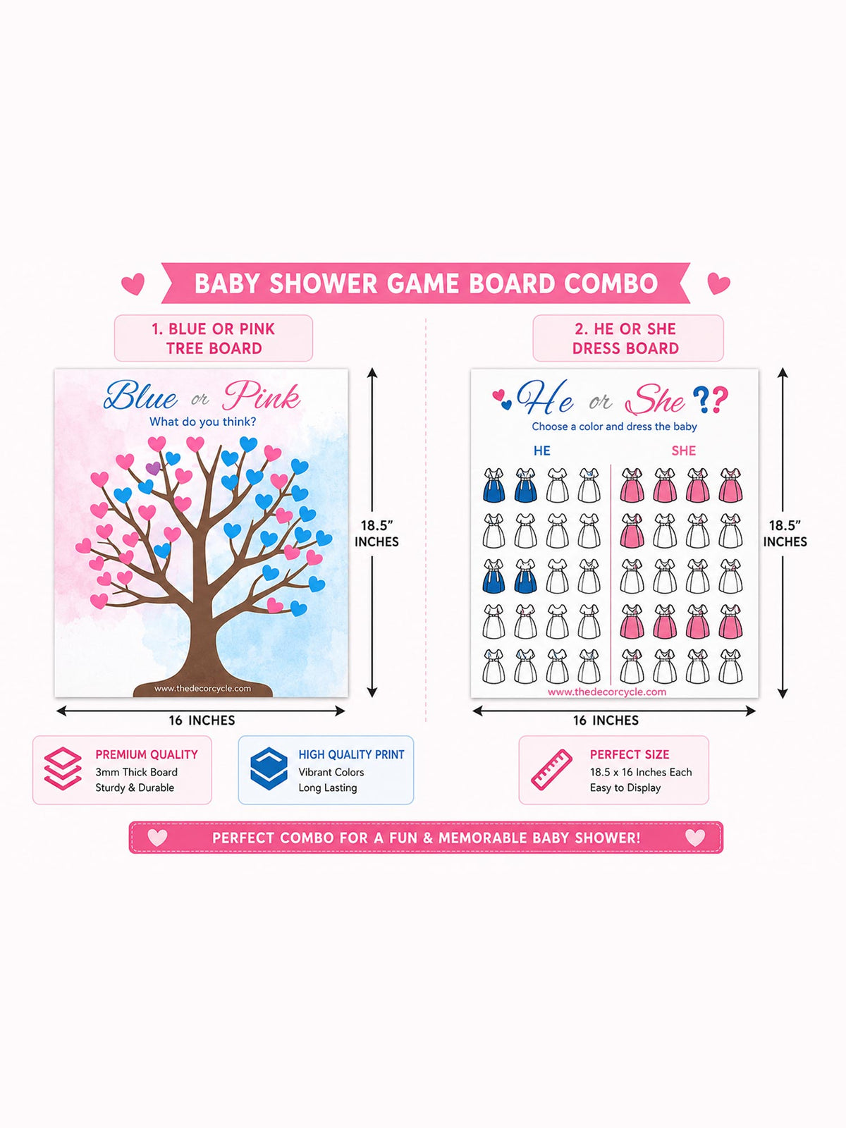 Girl or Boy Combo games of 2 (Create a He or She Station)