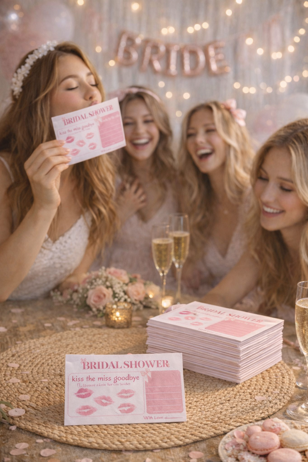 Kiss the Miss Goodbye Cards (Bow Theme)