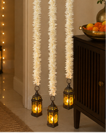 White Tassels with black lanterns