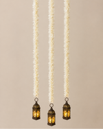 White Tassels with black lanterns