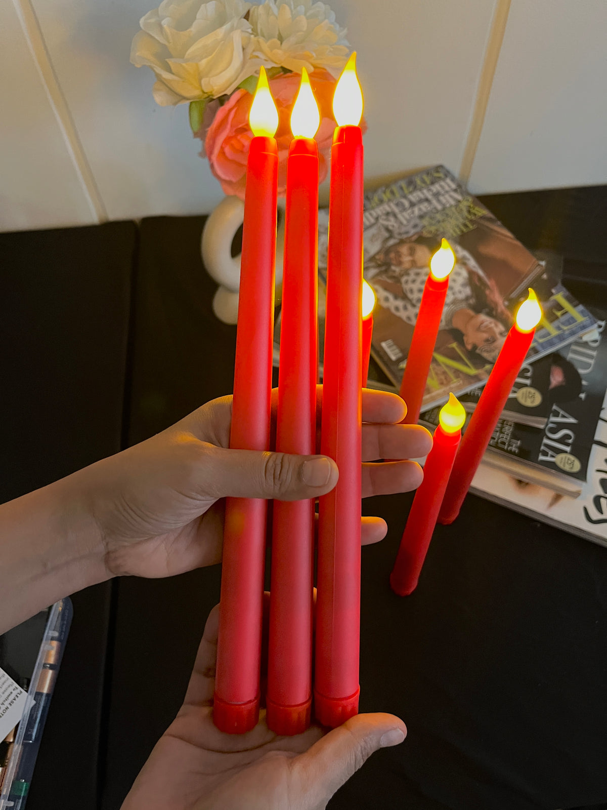 Red Tapered Candles
