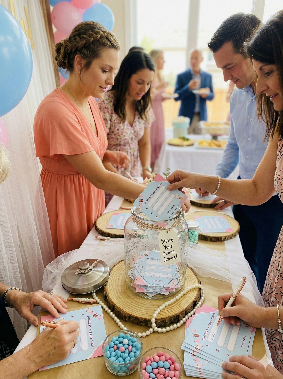 Baby Name Suggestions, Blue and Pink Theme