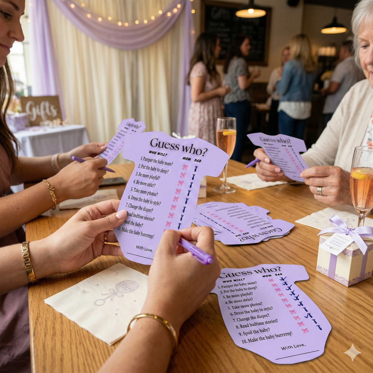 Guess Who Cards (Romper Shape)