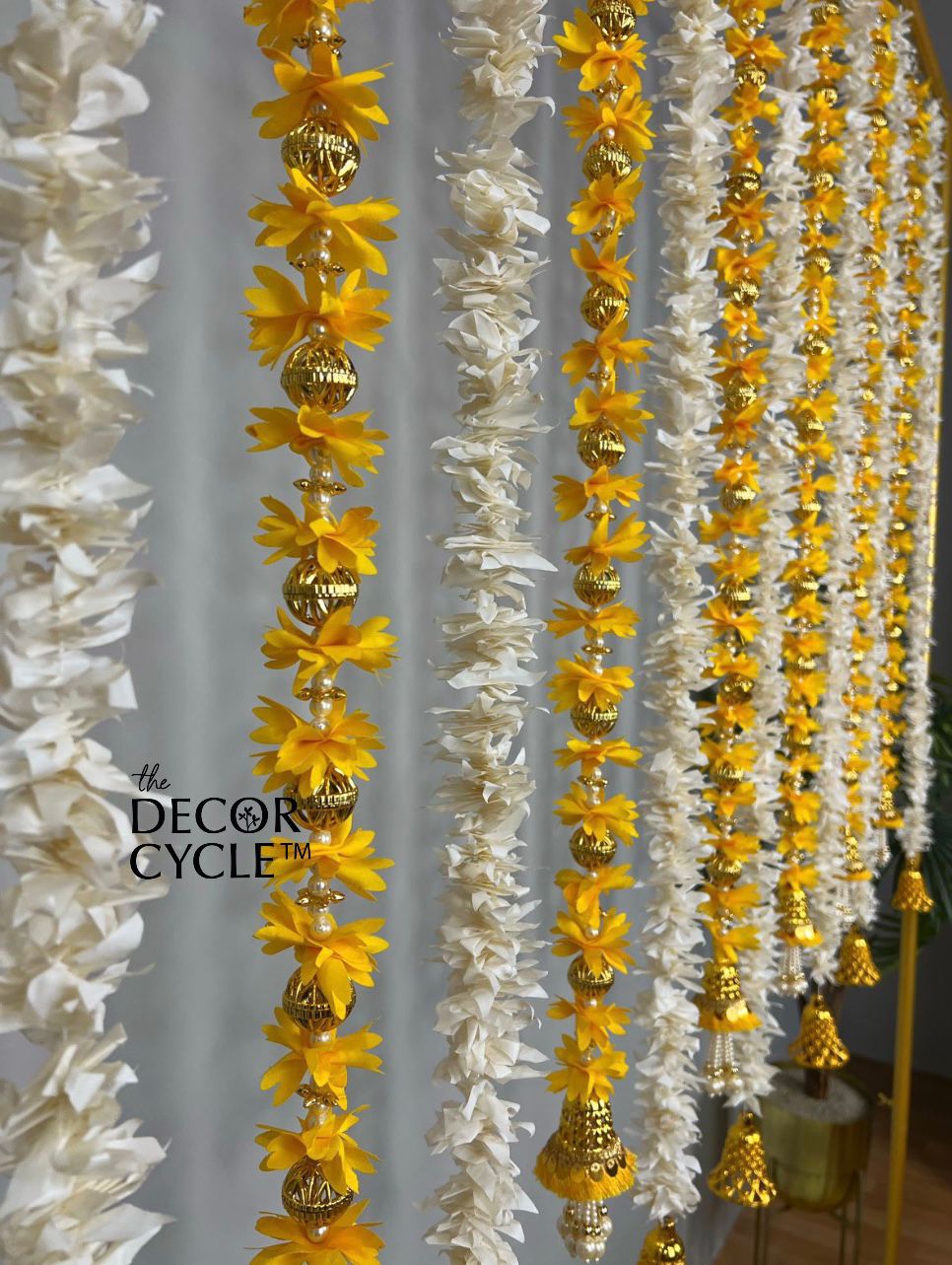Yellow Tassels and Jasmine Bell Combo - The Decor Cycle