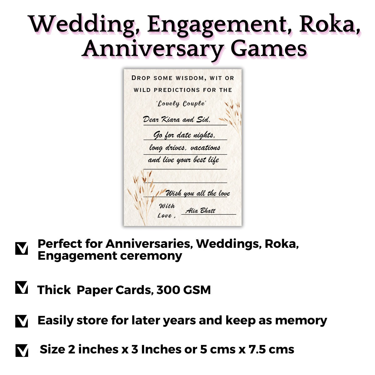 Wisdom, Wit or Prediction Cards for the Couple (Boho Theme) - The Decor Cycle