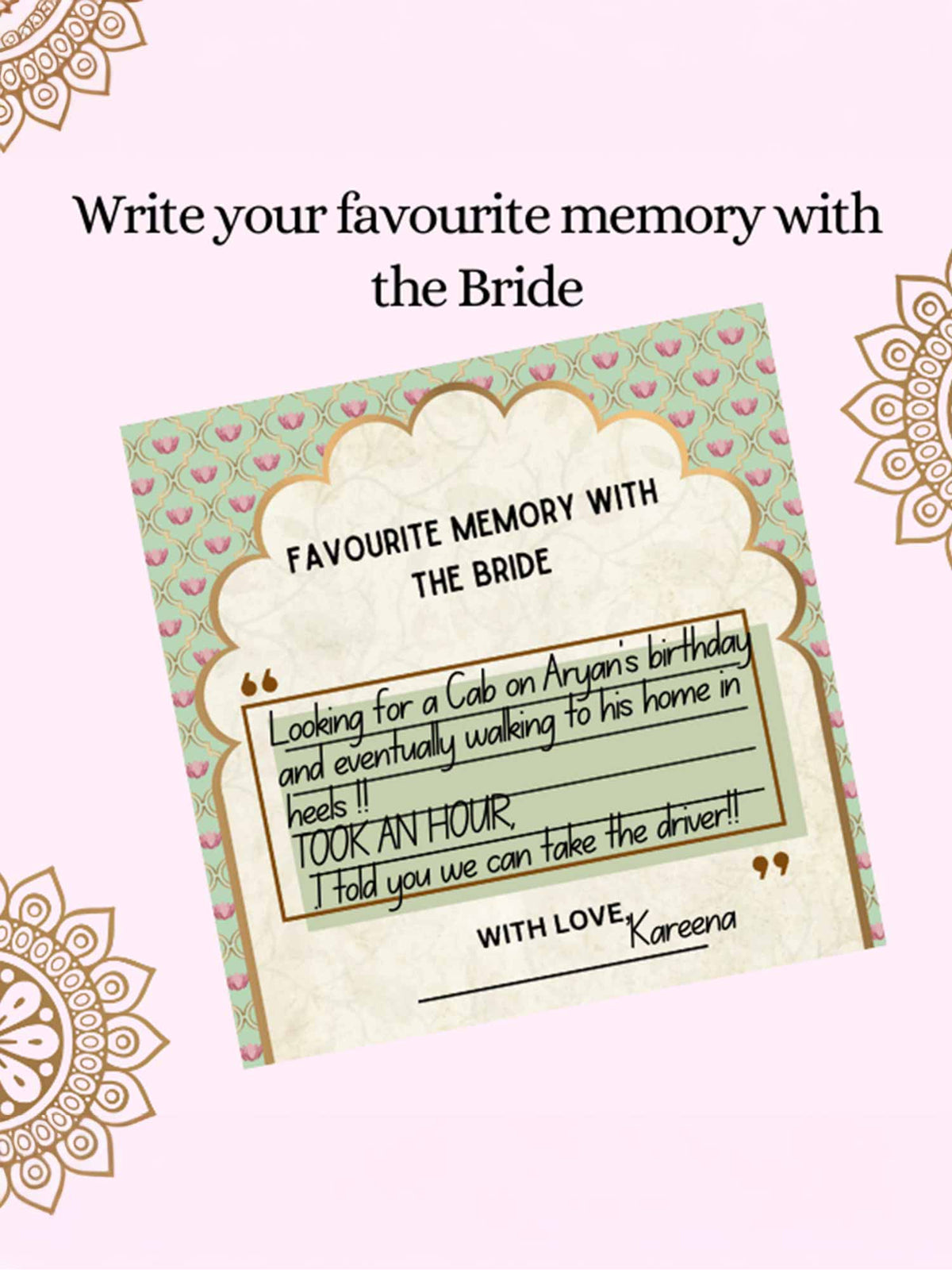 Favourite Memories with Bride and Groom - The Decor Cycle