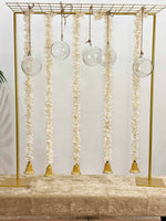 White Tassels with Glass Balls Decor Set