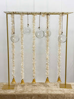 White Tassels with Glass Balls Decor Set