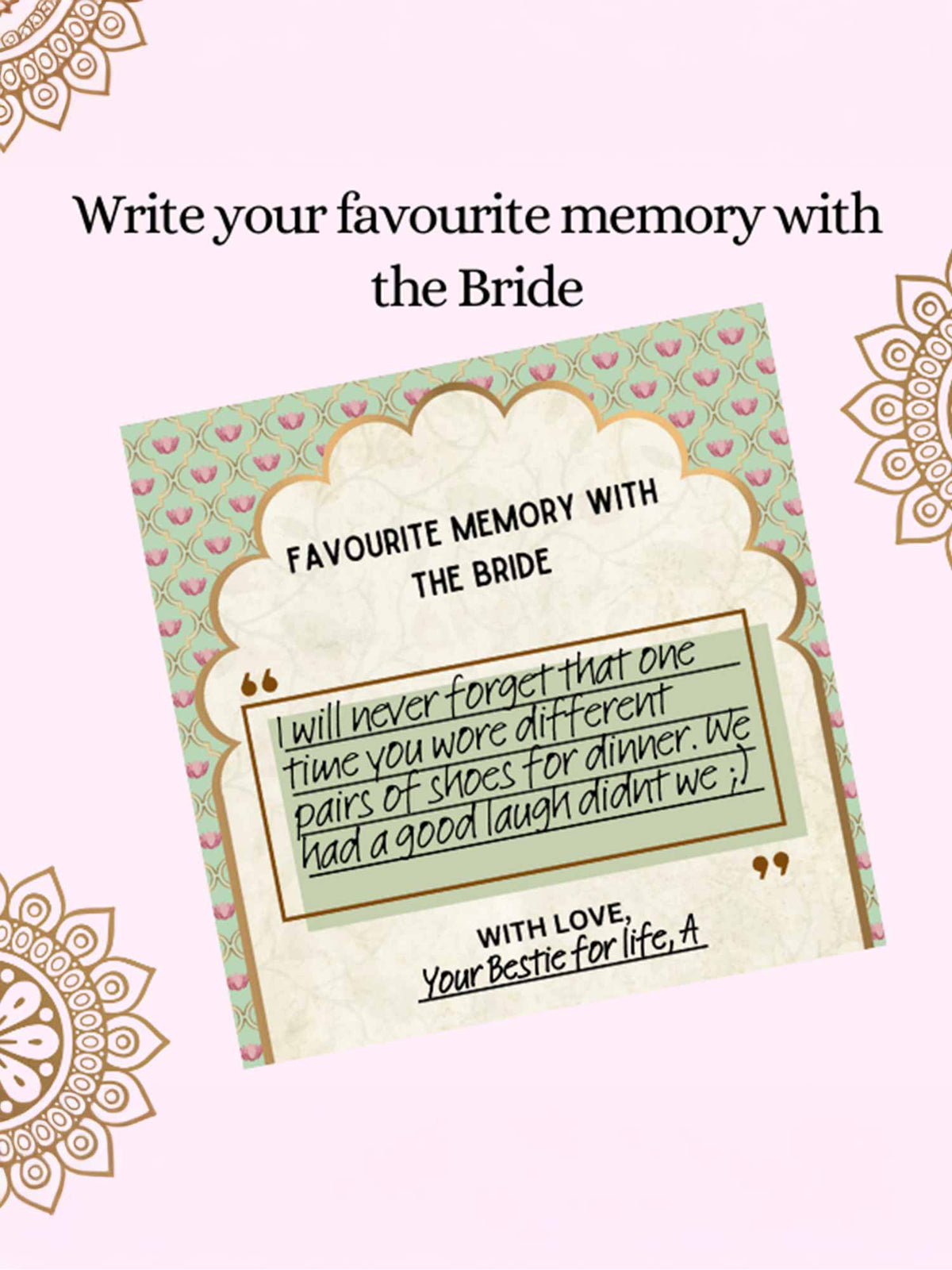 Favourite Memories with Bride and Groom - The Decor Cycle