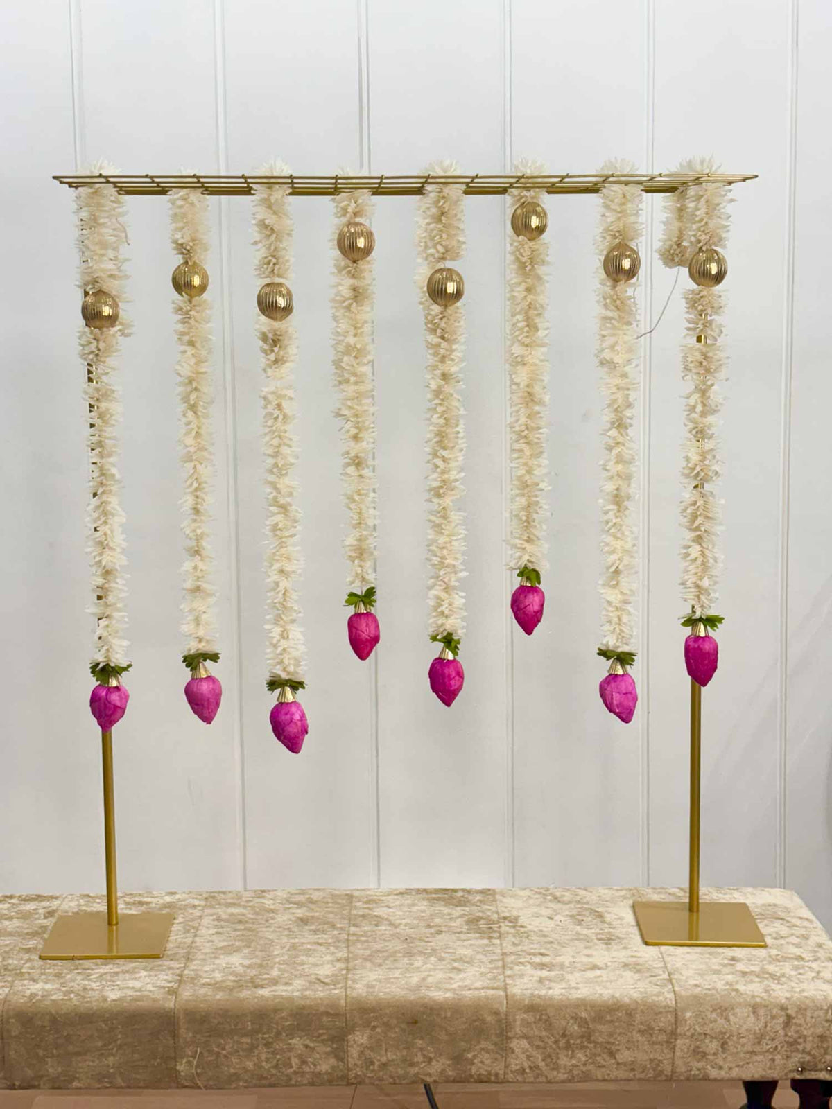 Lotus Tassels Pooja Decor Set
