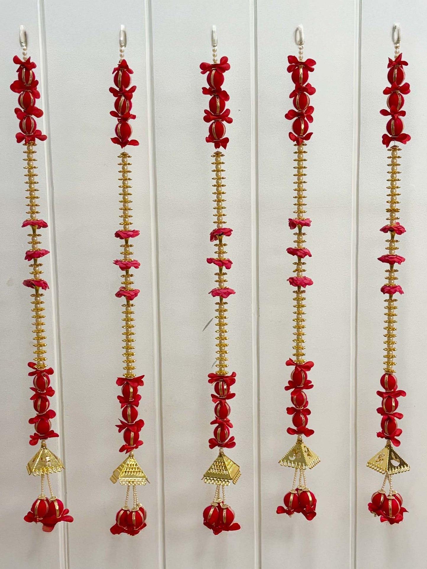 Red and Gold Bells Tassels