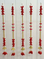 Red and Gold Bells Tassels
