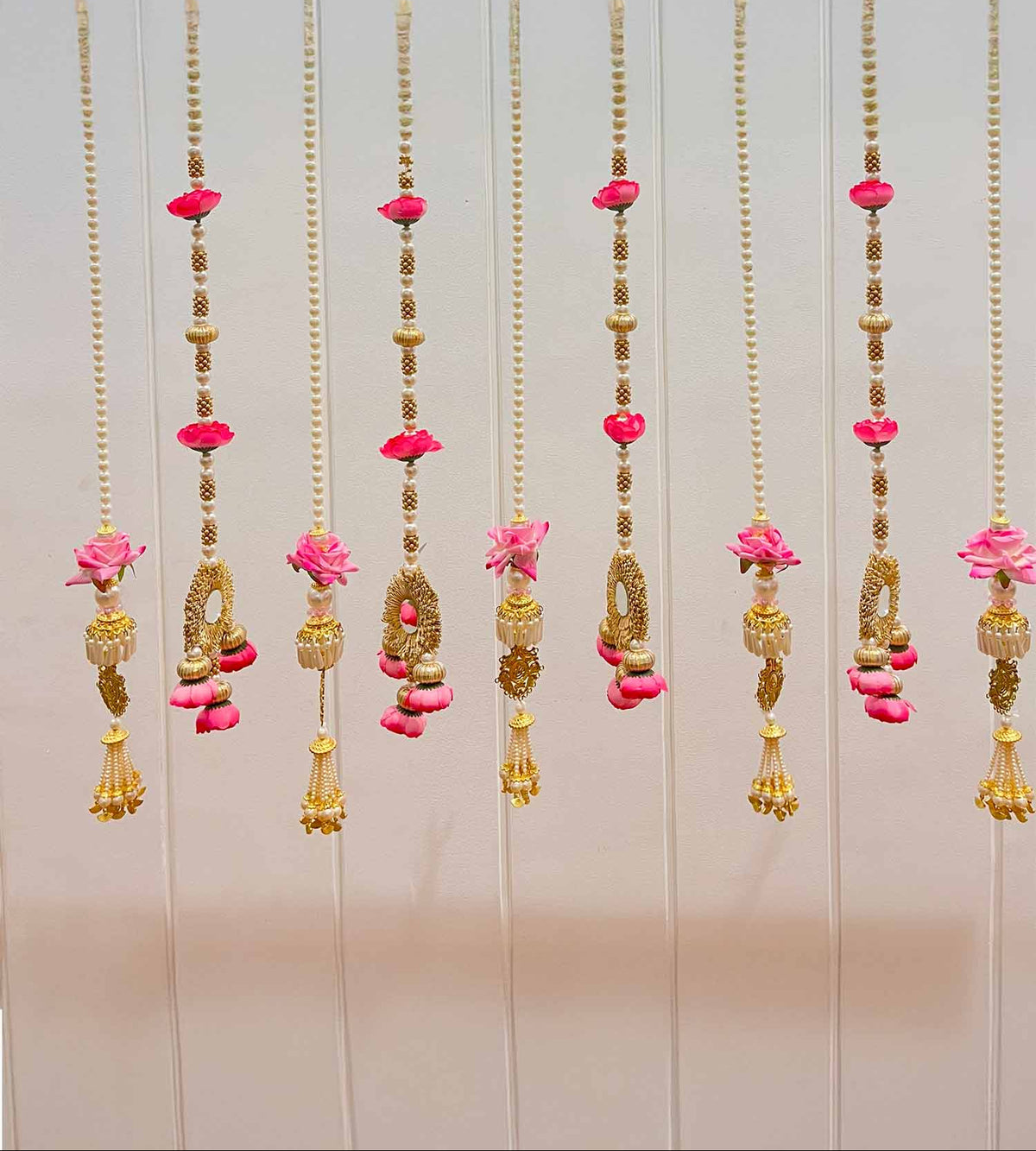 Pearl Flower and Mirror Tassels Combo