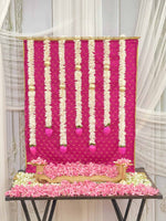 Pink Brocade Cloth With Lotus Tassels