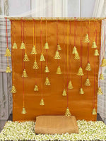 Orange Brocade Cloth With Bells Decor Kit
