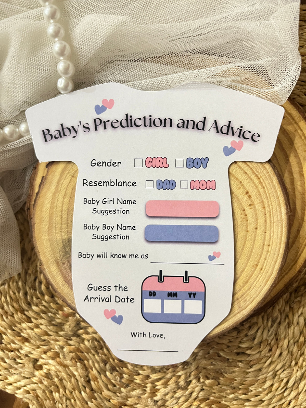 Baby Shower Cards (Romper Shape)