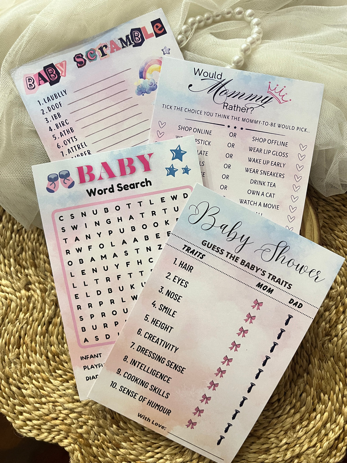 4 in 1 Games- Baby Combo Cards