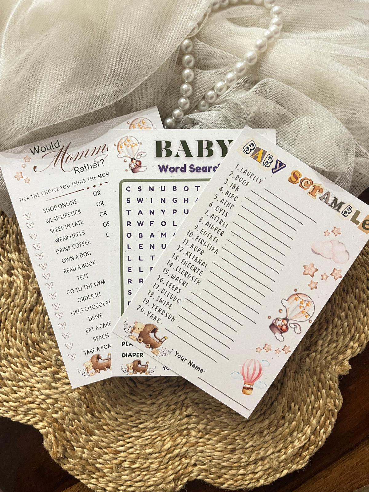 3 in 1 Games - Baby Combo Cards