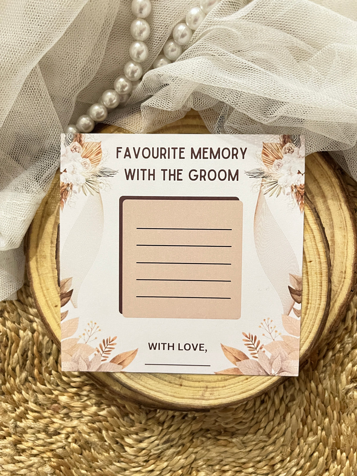 Favorite Memories with Groom, Boho Theme
