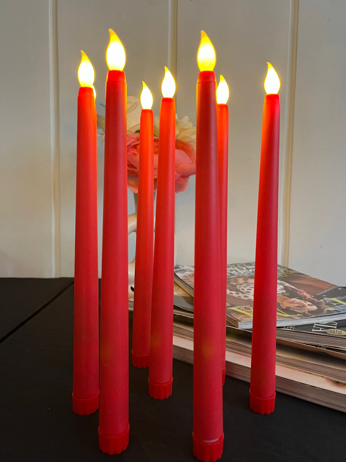 Red Tapered Candles