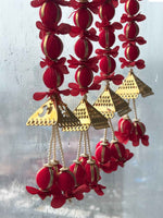 Red and Gold Bells Tassels