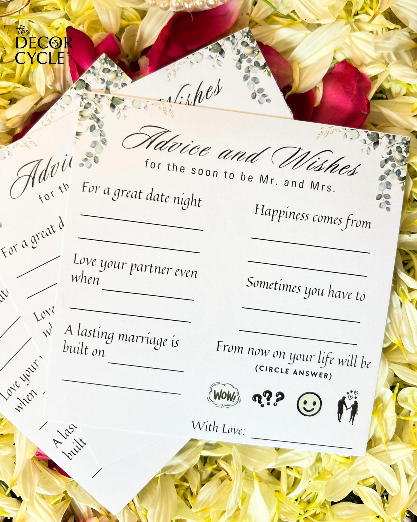 Advice and wishes for the couple to make your Wedding - The Decor Cycle