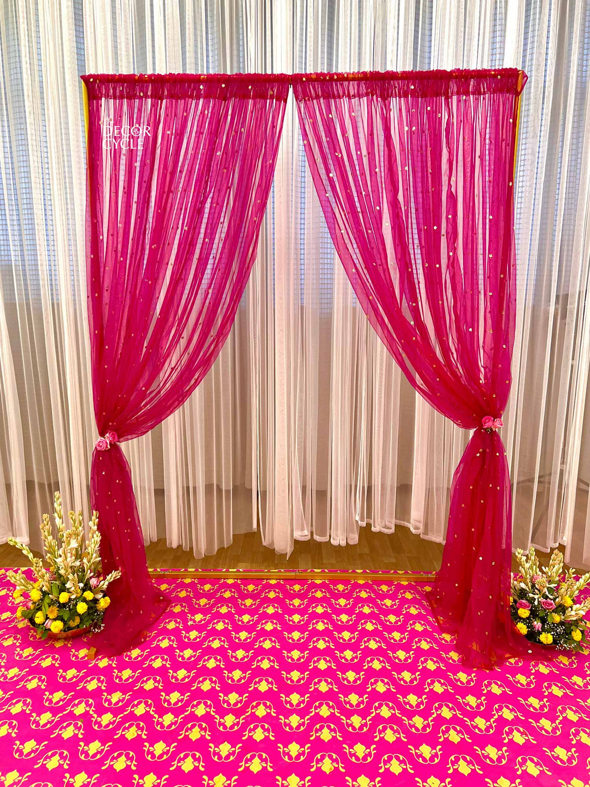 Sheer Pink Drape - The Decor Cycle