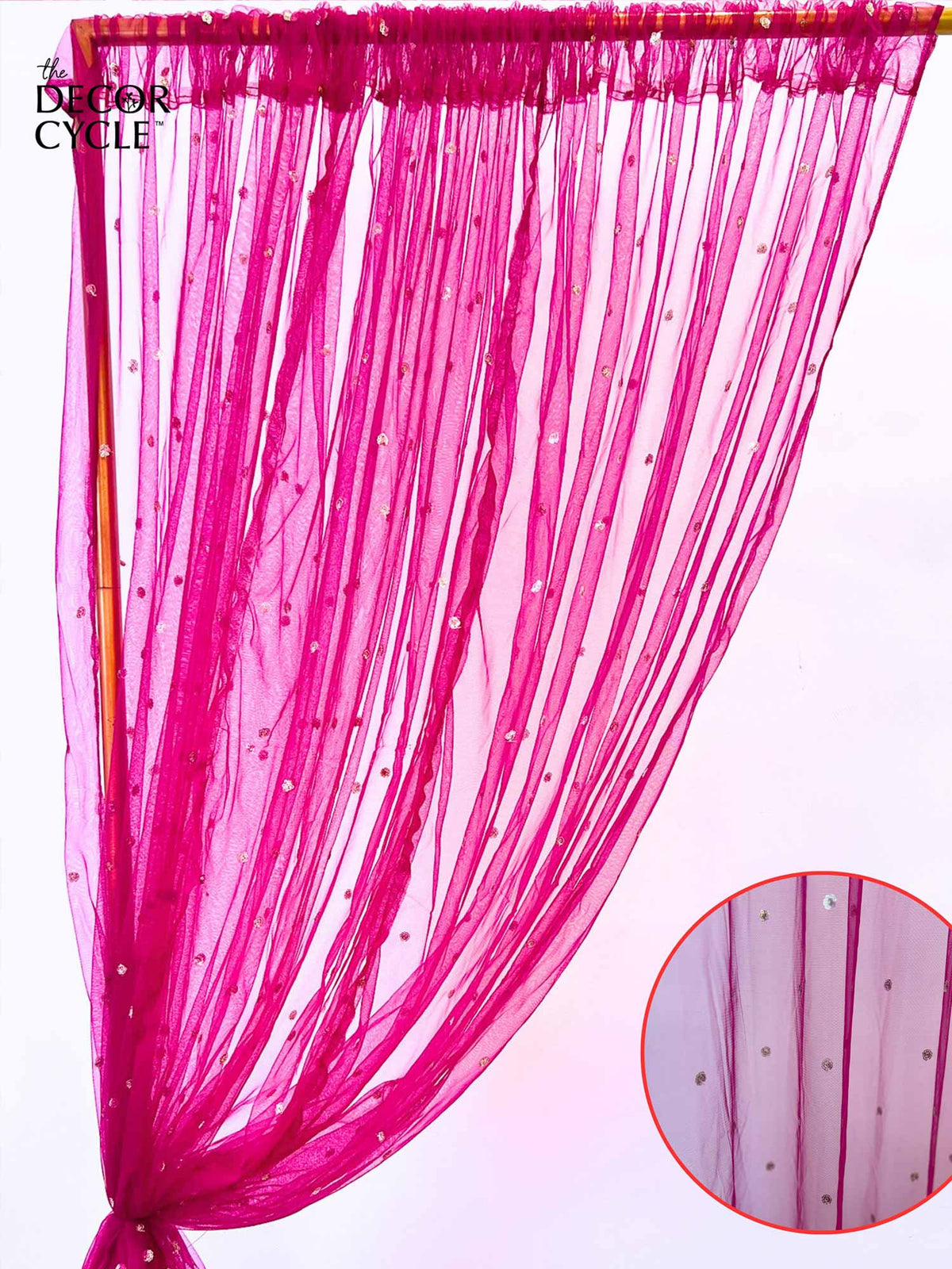 Sheer Pink Drape - The Decor Cycle