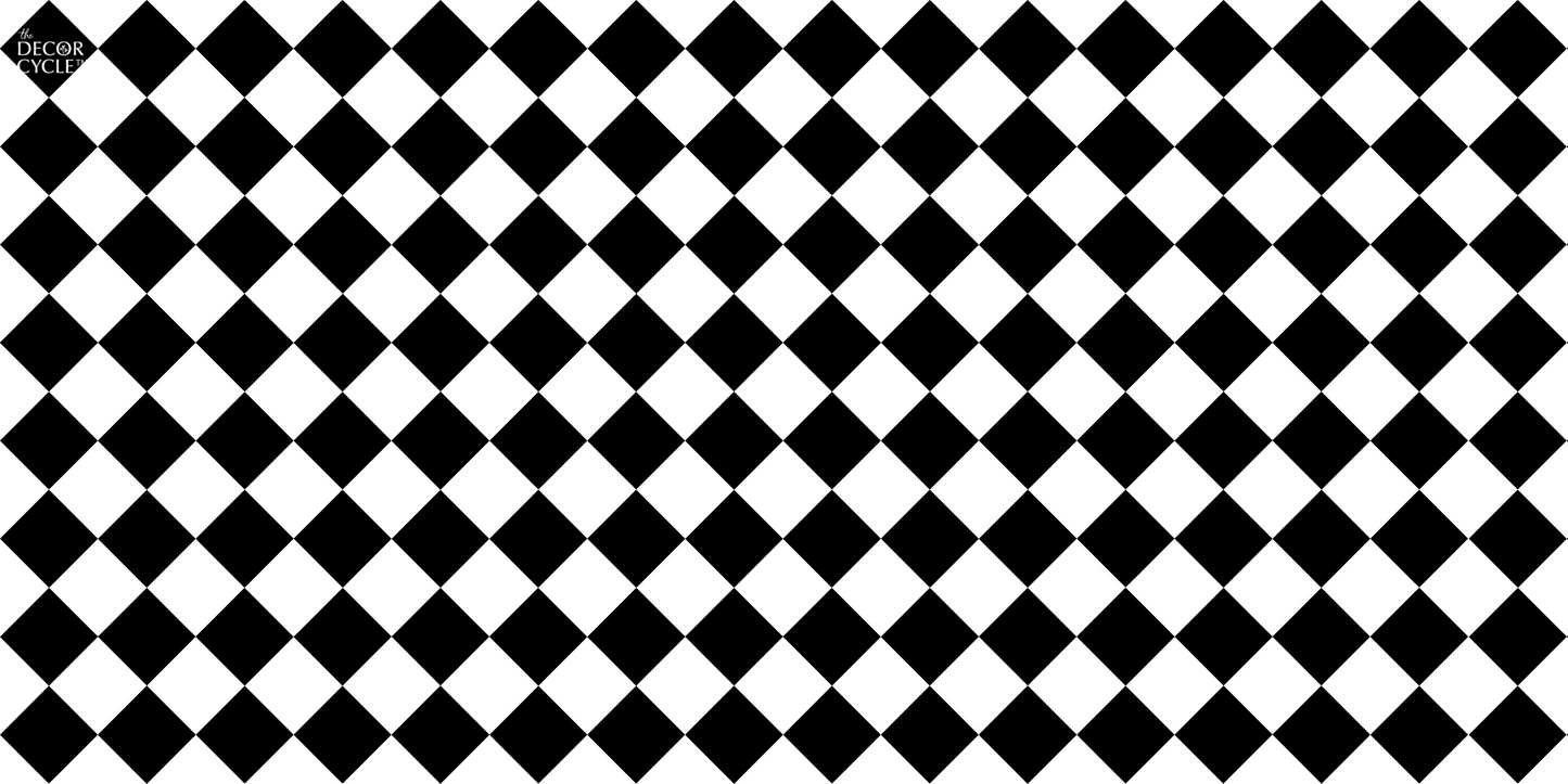White & Black Checkered Flex - The Decor Cycle