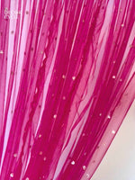 Pink Drape with Orange Tissue Tassels Set - The Decor Cycle