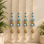 Sky Blue Rose & Pearl Hanging