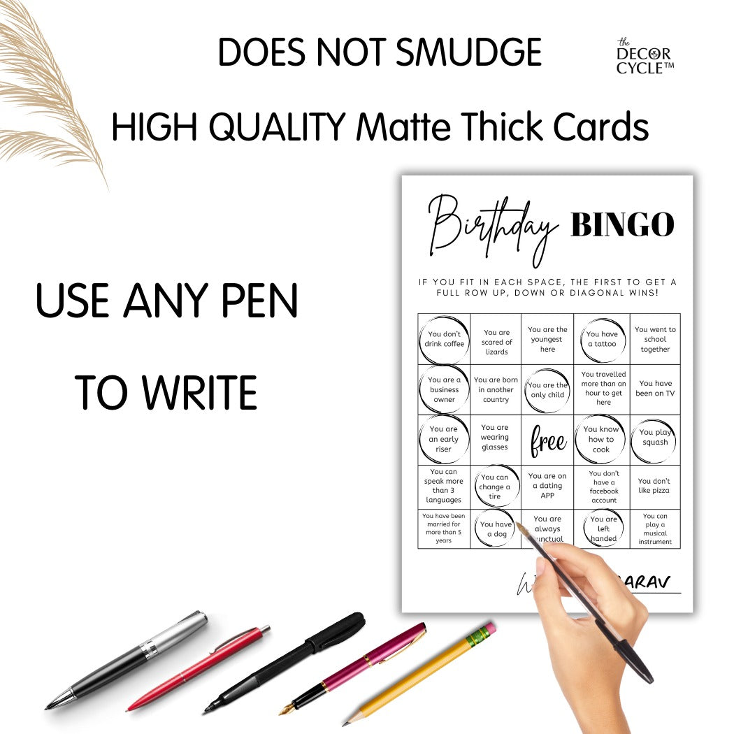 Birthday Bingo Cards - The Decor Cycle