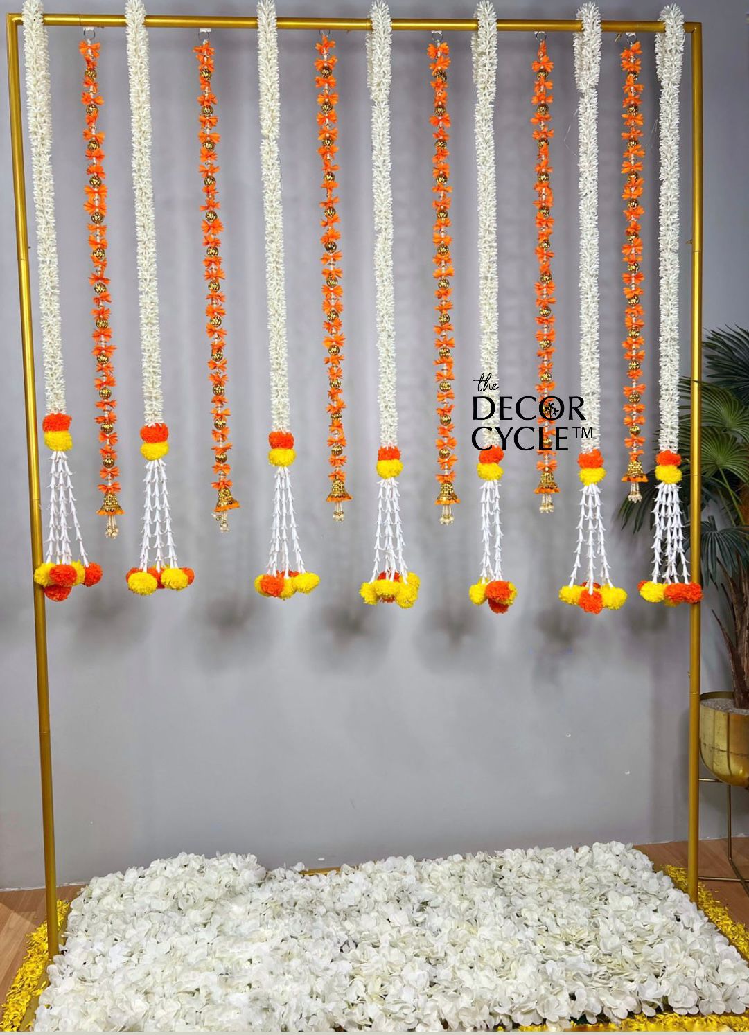 Orange Tassels and Garlands Combo - The Decor Cycle