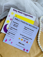 Baby Name Suggestion and Baby Prediction and Advice Cards - The Decor Cycle