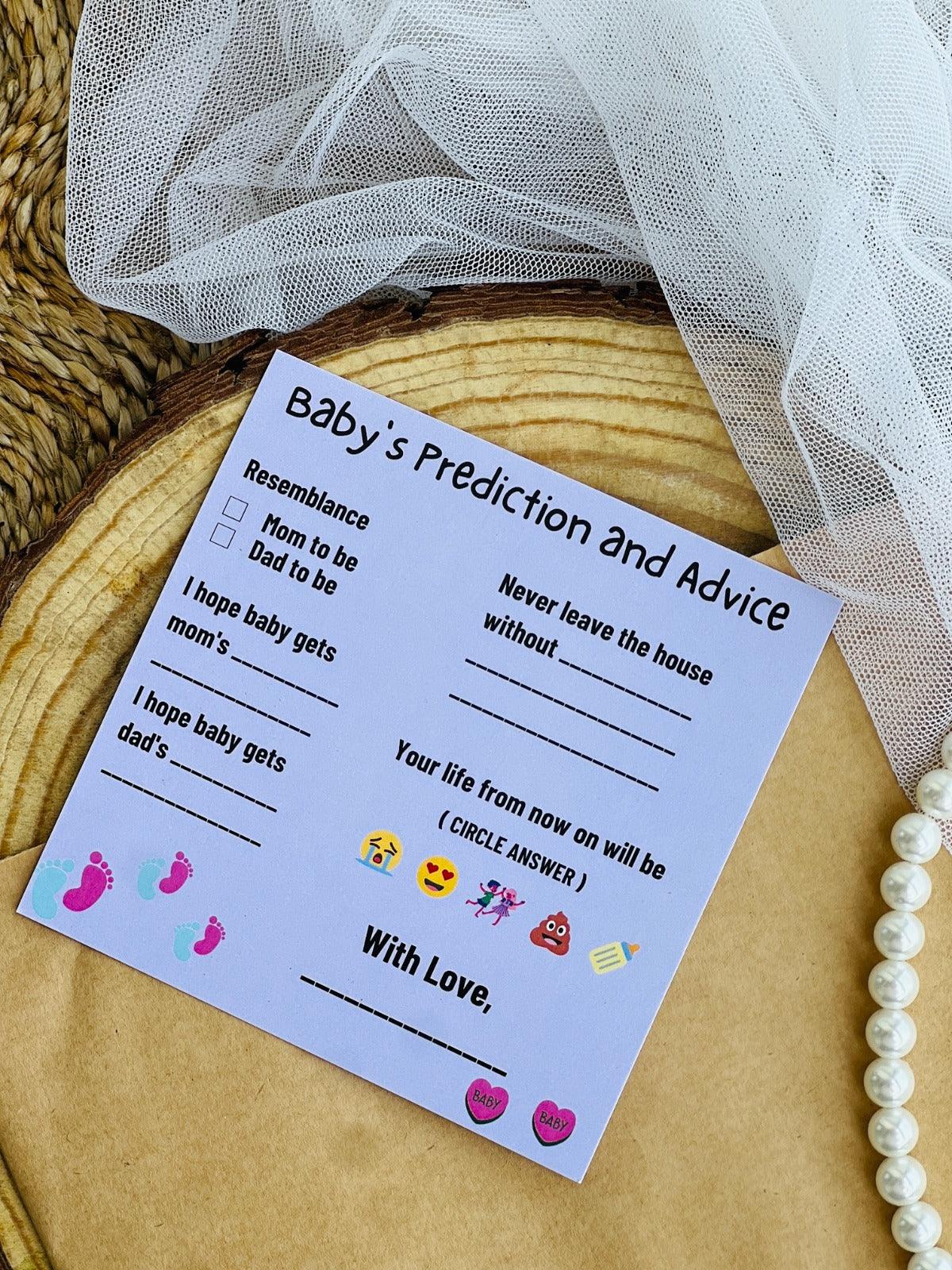 Baby's Prediction and Advice Cards - The Decor Cycle