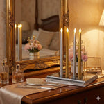 Silver and Gold Tapered Candles Combo