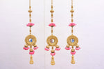Pink Rose and Mirror Tassels