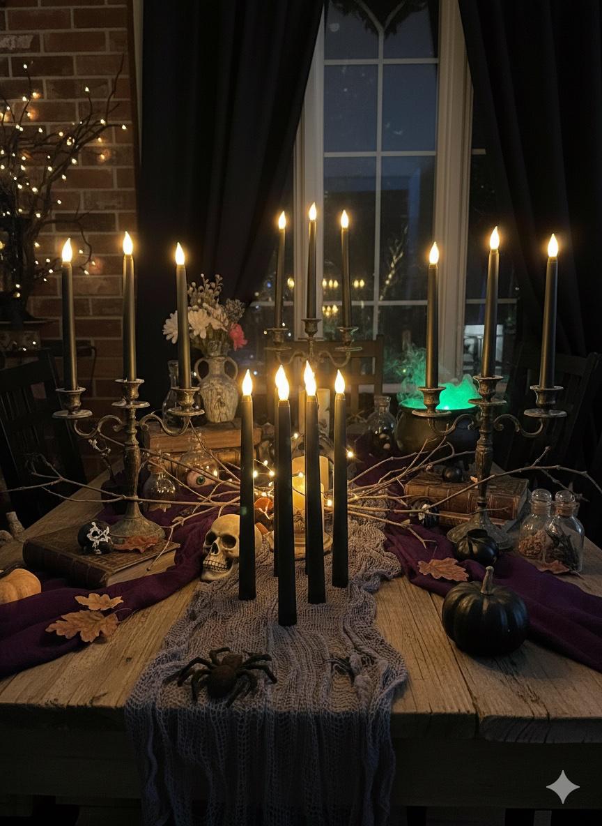 Black Tapered Candles