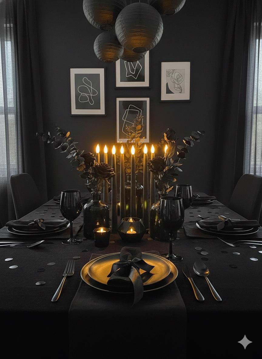 Black Tapered Candles