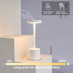 Cordless LED Table Lamp – Rechargeable Touch Lamp with Dimming & 3 Colour Modes (White)