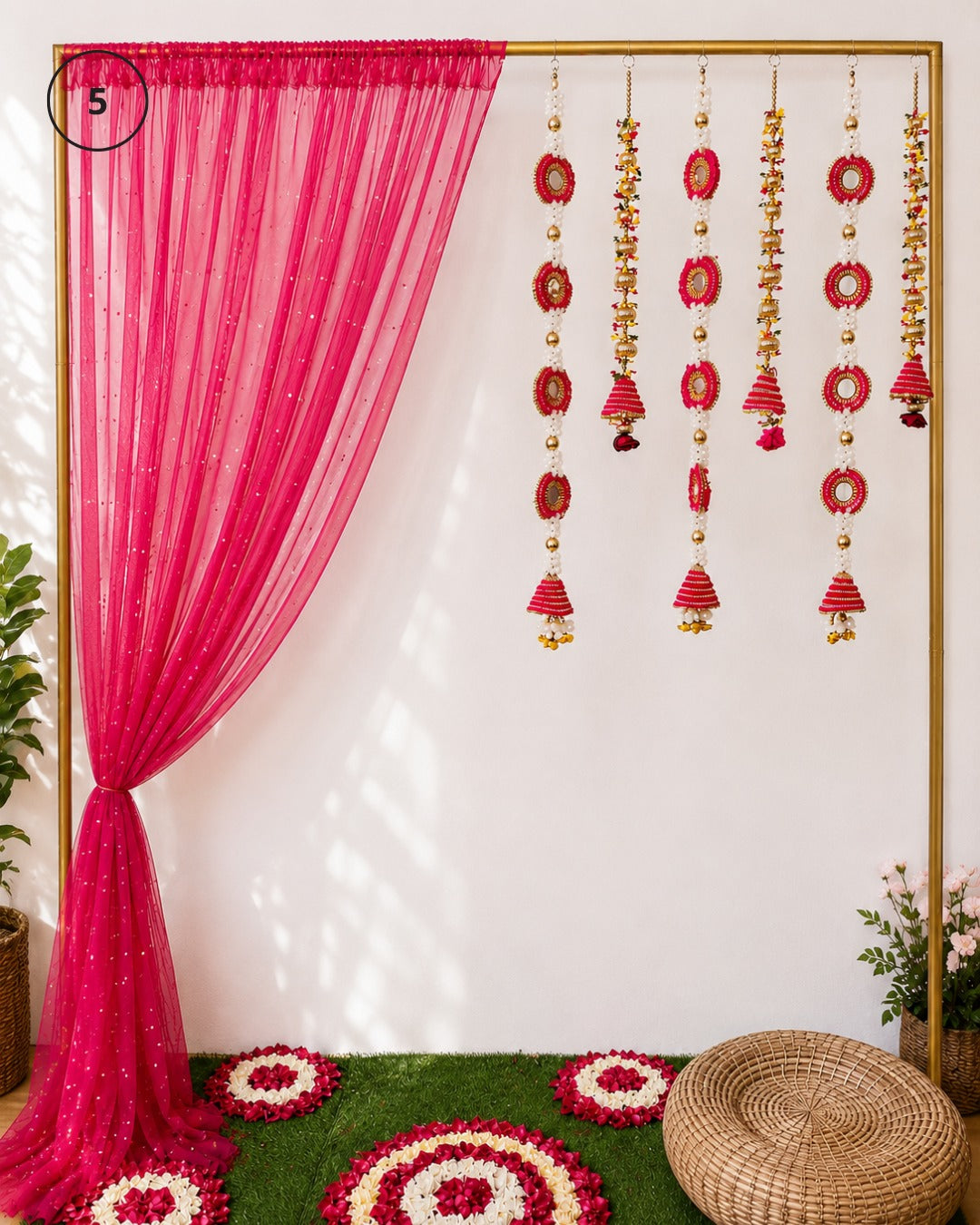 Pink Tassels Garland Set