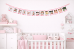 Baby First Birthday Photo Banner – Monthly Milestone Garland (0–12 Months)