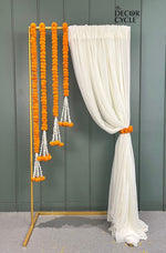 Off White Drape Georgette Material - The Decor Cycle